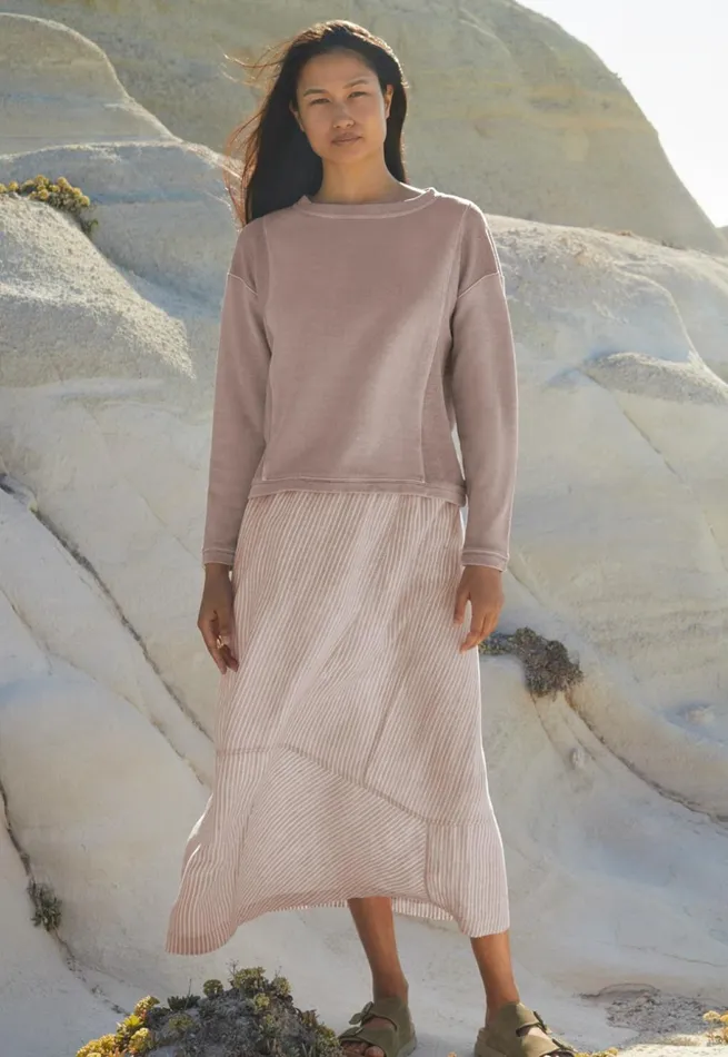 Women Striped Skirt Soft Blush Poetry Fashion Dresses and Skirts