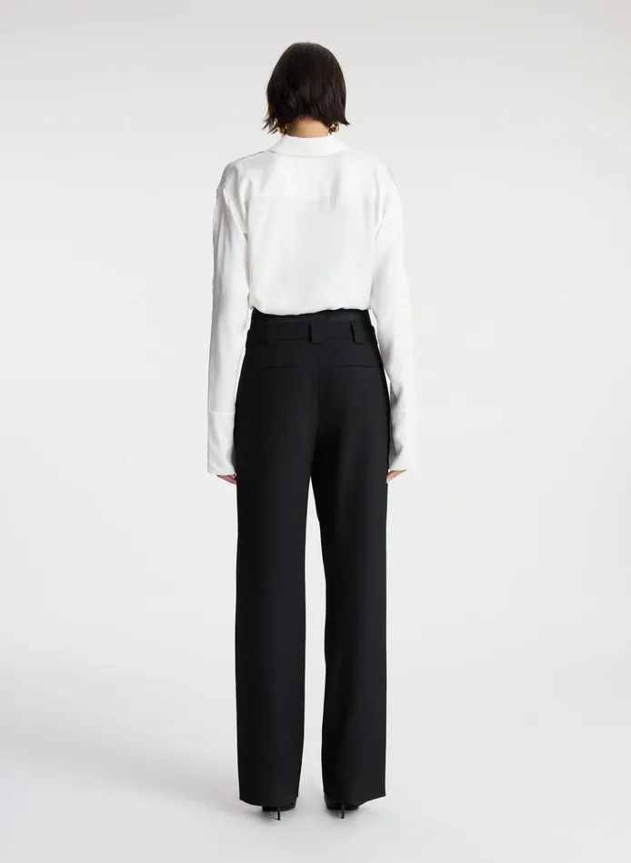 Women Suits ALC Haven Scalloped Satin Top White