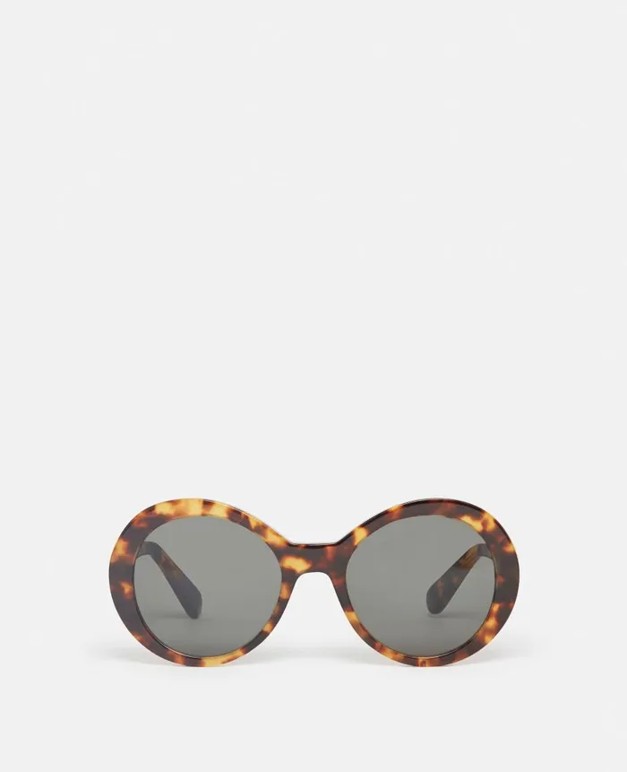 Women Sunglasses Stella McCartney Falabella Pin Round Sunglasses Shiny Light Havana Women Sunglasses Stella McCartney Falabella Pin Round Sunglasses Shiny Light Havana