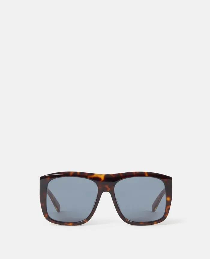 Women Sunglasses Stella McCartney StraightEdge Square Sunglasses Glossy Dark Havana Women Sunglasses Stella McCartney StraightEdge Square Sunglasses Glossy Dark Havana