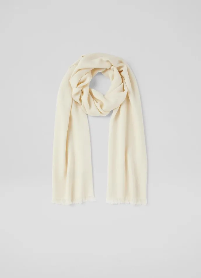 Women Sutton Cream ModalWool Blend Scarf LKBennett Scarves and Wraps Women Sutton Cream ModalWool Blend Scarf LKBennett Scarves and Wraps