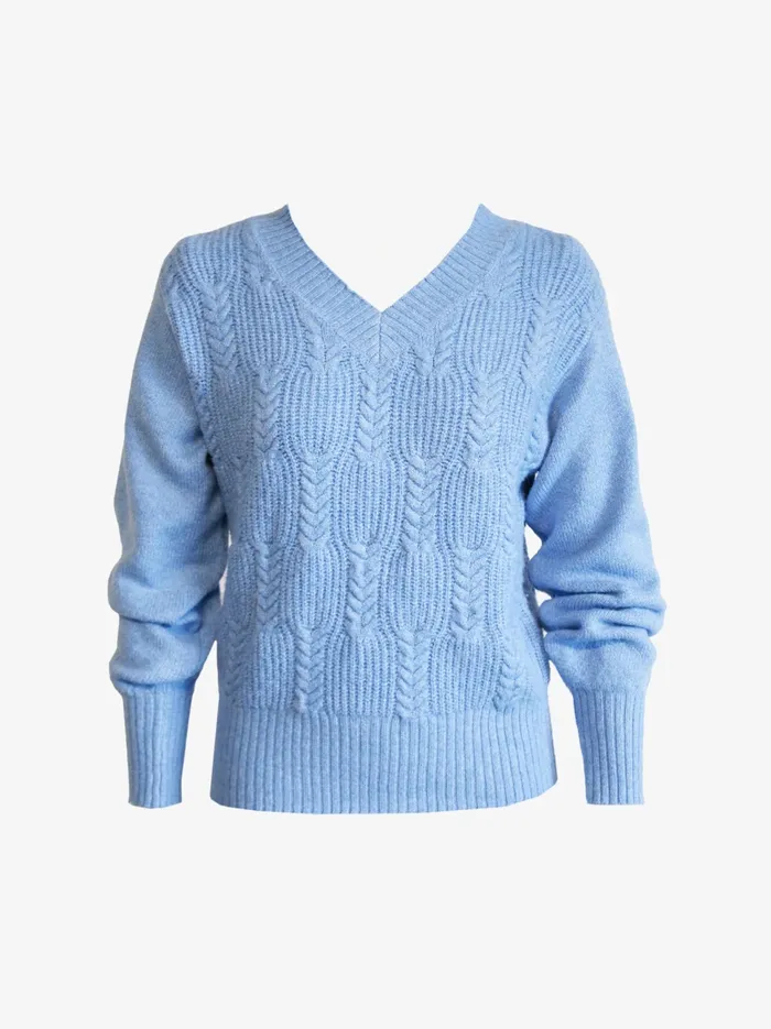 Women Sweaters Able Lindsey Cable Pullover Sweater Taupe