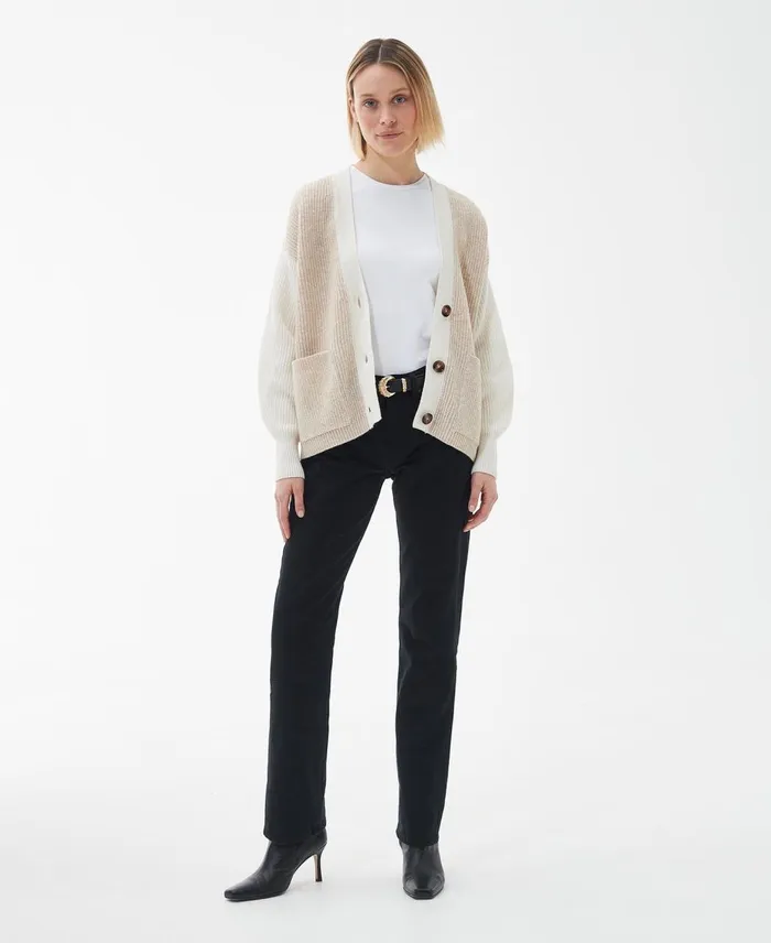 Women Sweaters and Knitwear Barbour Alexandria Cardigan Neutral Women Sweaters and Knitwear Barbour Alexandria Cardigan Neutral