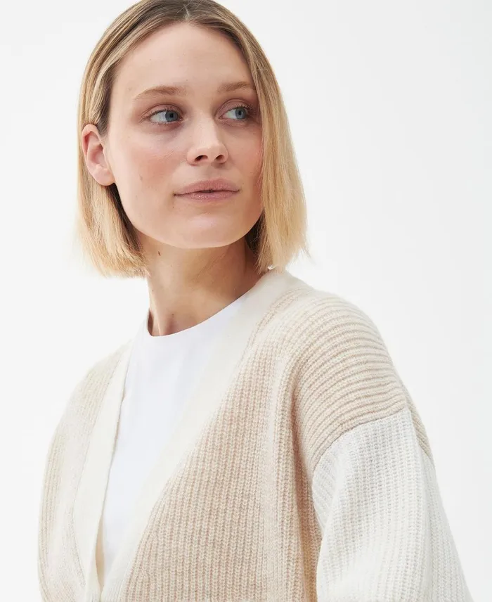 Women Sweaters and Knitwear Barbour Alexandria Cardigan Neutral Women Sweaters and Knitwear Barbour Alexandria Cardigan Neutral