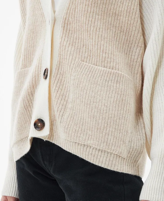 Women Sweaters and Knitwear Barbour Alexandria Cardigan Neutral Women Sweaters and Knitwear Barbour Alexandria Cardigan Neutral