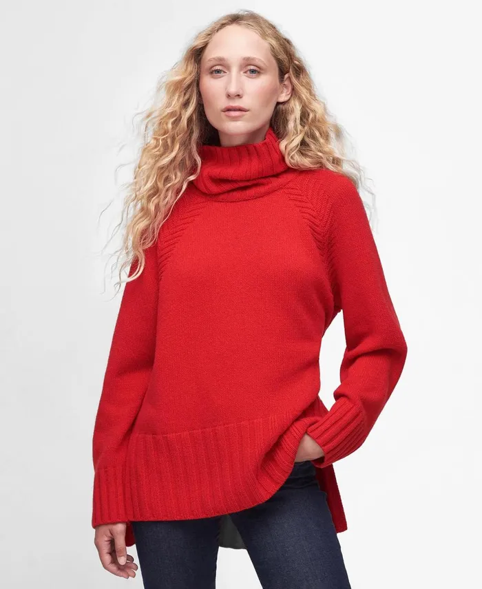 Women Sweaters and Knitwear Barbour Norma Knitted Jumper Blaze Red