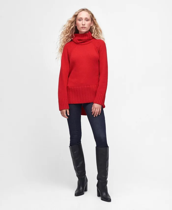 Women Sweaters and Knitwear Barbour Norma Knitted Jumper Blaze Red Women Sweaters and Knitwear Barbour Norma Knitted Jumper Blaze Red
