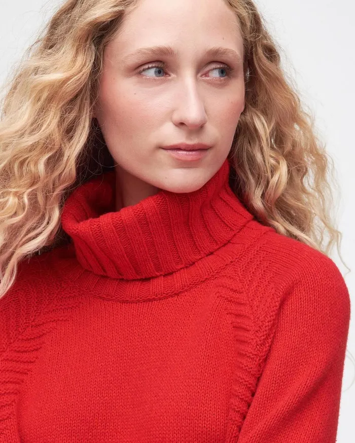 Women Sweaters and Knitwear Barbour Norma Knitted Jumper Blaze Red Women Sweaters and Knitwear Barbour Norma Knitted Jumper Blaze Red