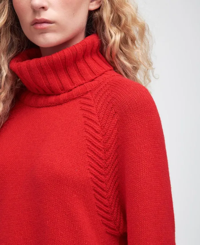 Women Sweaters and Knitwear Barbour Norma Knitted Jumper Blaze Red Women Sweaters and Knitwear Barbour Norma Knitted Jumper Blaze Red