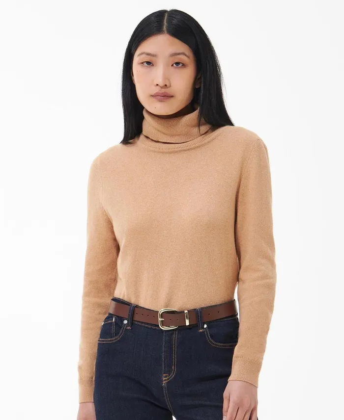 Women Sweaters and Knitwear Barbour Pendle RollNeck Sweatshirt Caramelfawn
