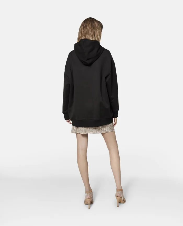 Women Sweatshirts And TShirts Stella McCartney Diamant Logo Hoodie Black