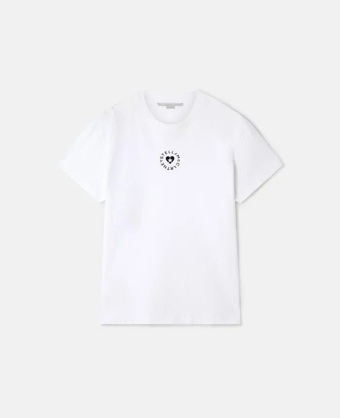 Women Sweatshirts And TShirts Stella McCartney Lovestruck Logo TShirt White