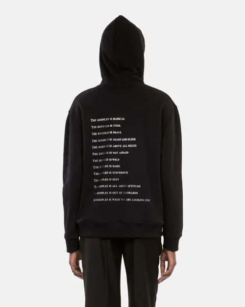 Women Sweatshirts The Kooples Black What Is Hoodie With Rhinestones Black
