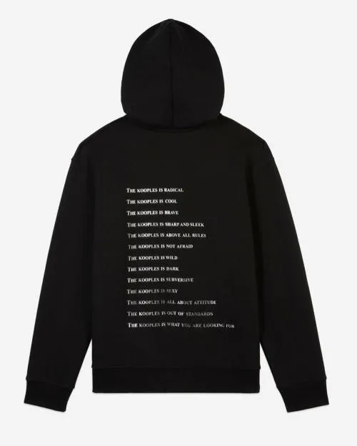 Women Sweatshirts The Kooples Black What Is Hoodie With Rhinestones Black