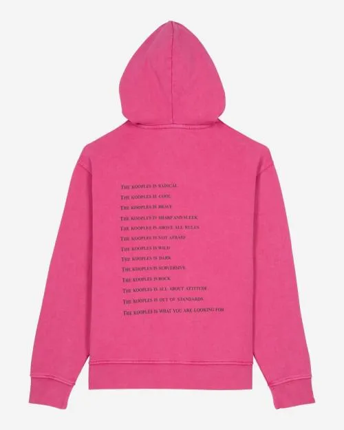 Women Sweatshirts The Kooples Pink What Is Hooded Sweatshirt Fushia
