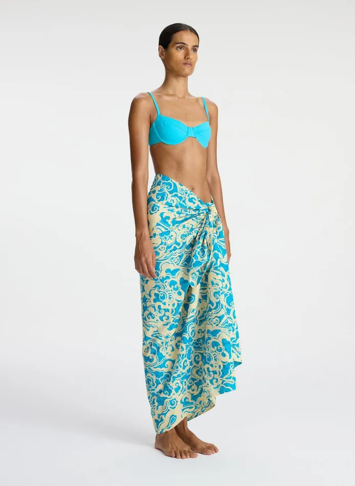 Women Swim ALC Serra Sarong Sconeblue