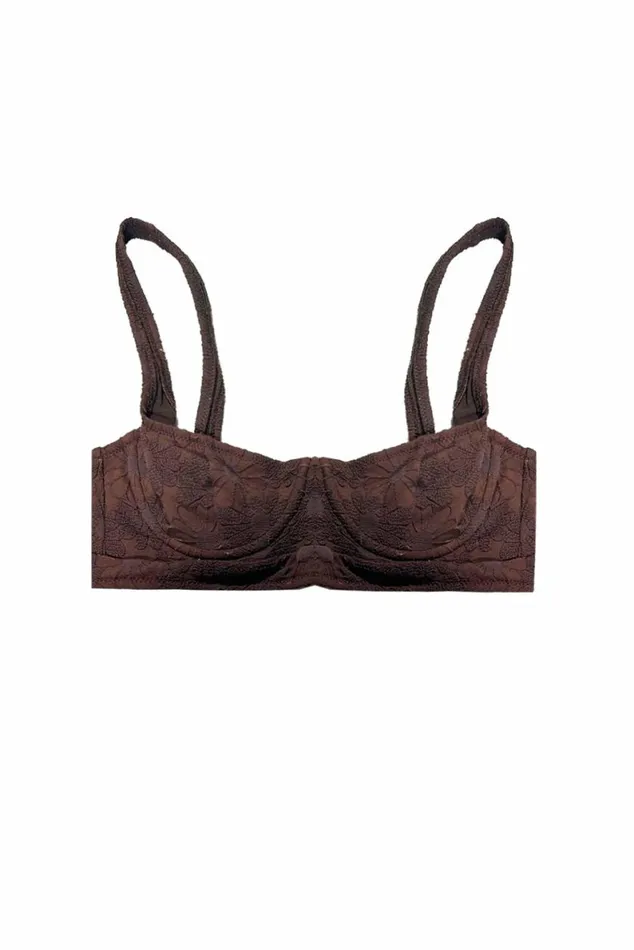Women Swimwear DODO BAR OR Pamela Bikini Top Brown