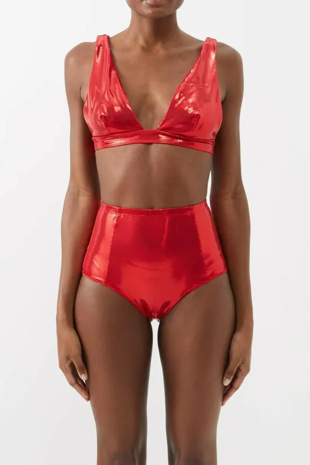 Women Swimwear DODO BAR OR V BIKINI TOP Red