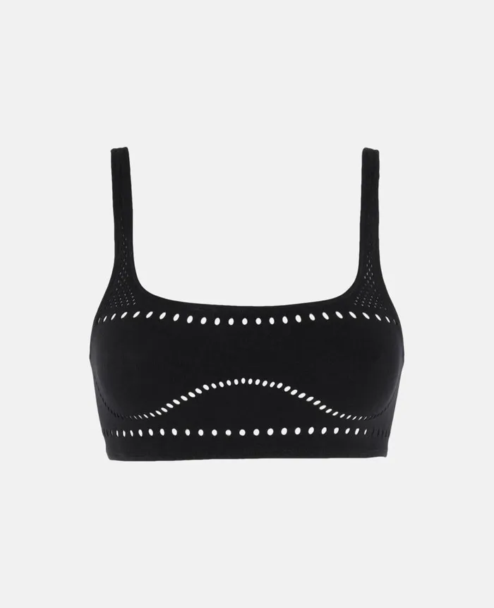 Women Swimwear Stella McCartney Stellawear Crop Bra Black