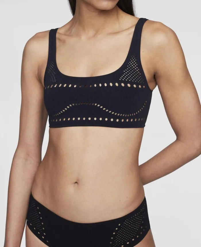 Women Swimwear Stella McCartney Stellawear Crop Bra Black