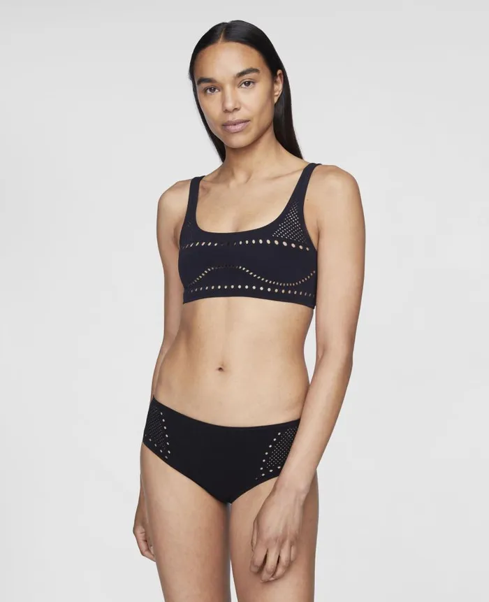 Women Swimwear Stella McCartney Stellawear Crop Bra Black