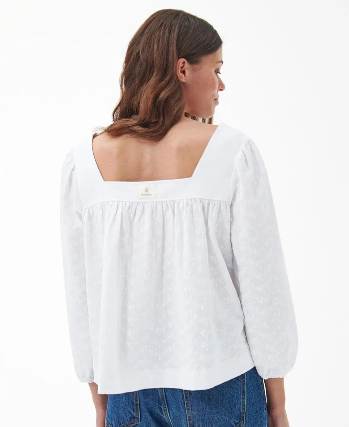 Women TShirts Barbour Delphinium Top Classic White Women TShirts Barbour Delphinium Top Classic White