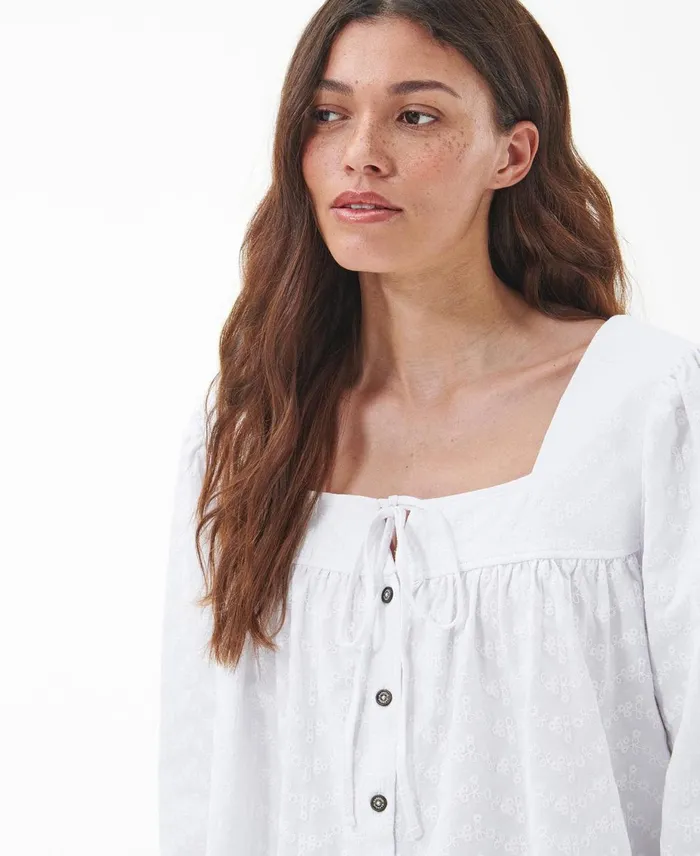 Women TShirts Barbour Delphinium Top Classic White Women TShirts Barbour Delphinium Top Classic White