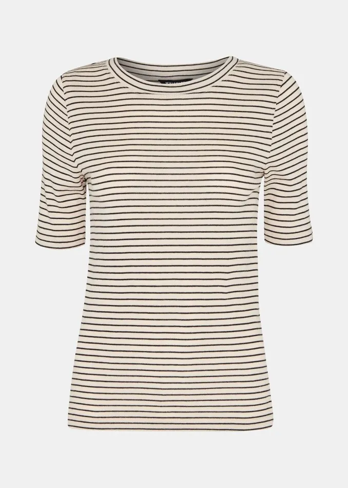 Women TShirts Whistles Navy Slim Stripe TShirt