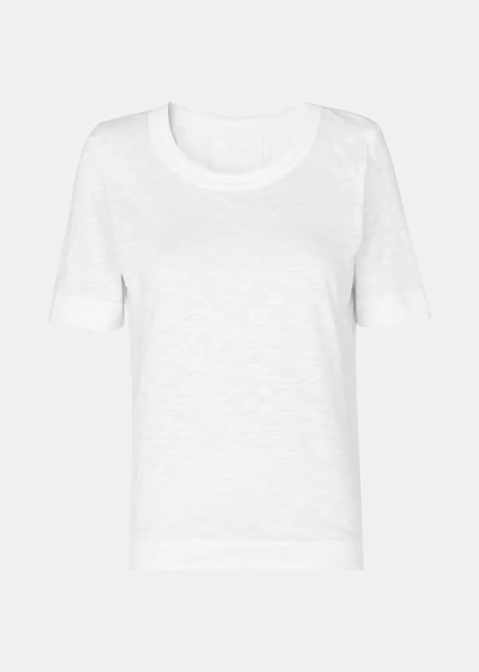 Women TShirts Whistles White Rosa Double Trim TShirt