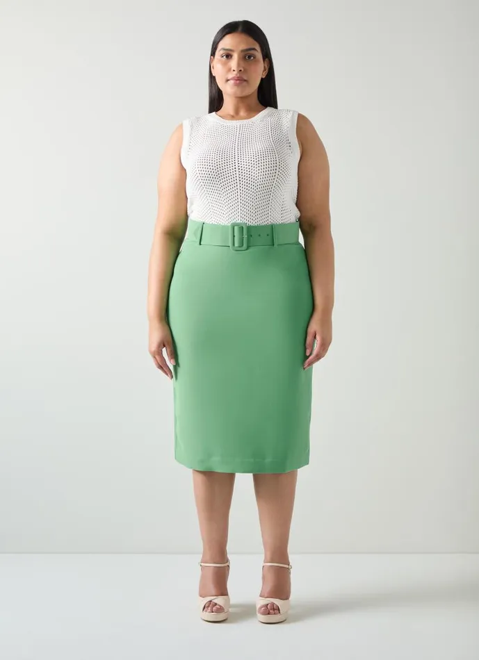 Women Tabitha Green Crepe Pencil Skirt Green LKBennett Skirts Women Tabitha Green Crepe Pencil Skirt Green LKBennett Skirts