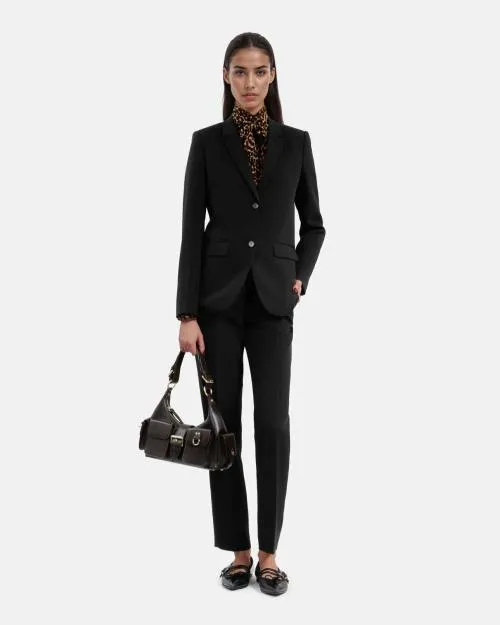 Women Tailoring The Kooples Black CrEcircPe Suit Jacket Structured Shape Black