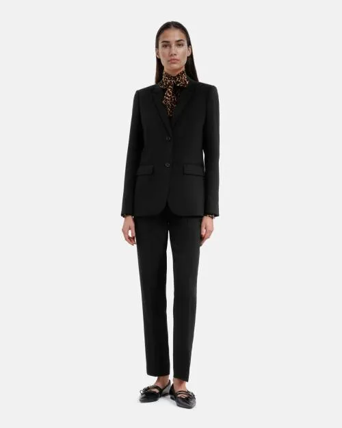 Women Tailoring The Kooples Black CrEcircPe Suit Jacket Structured Shape Black