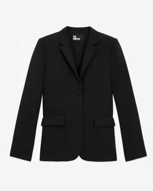 Women Tailoring The Kooples Black CrEcircPe Suit Jacket Structured Shape Black