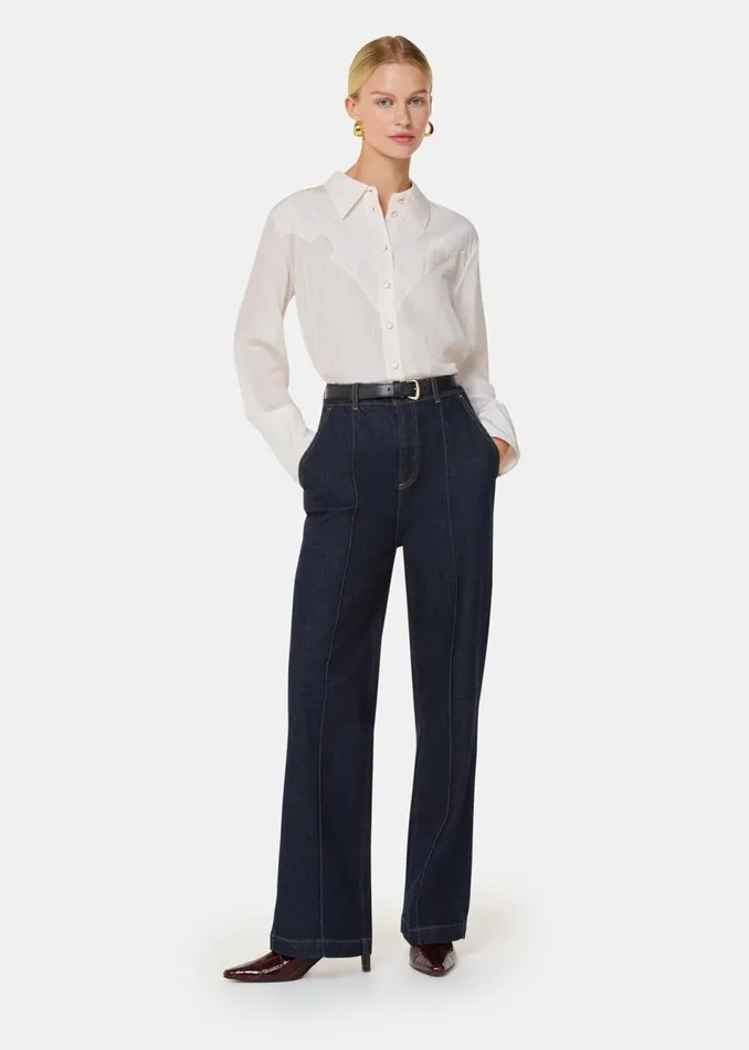 Women Tailoring Whistles Ivory Orla Western Detail Shirt