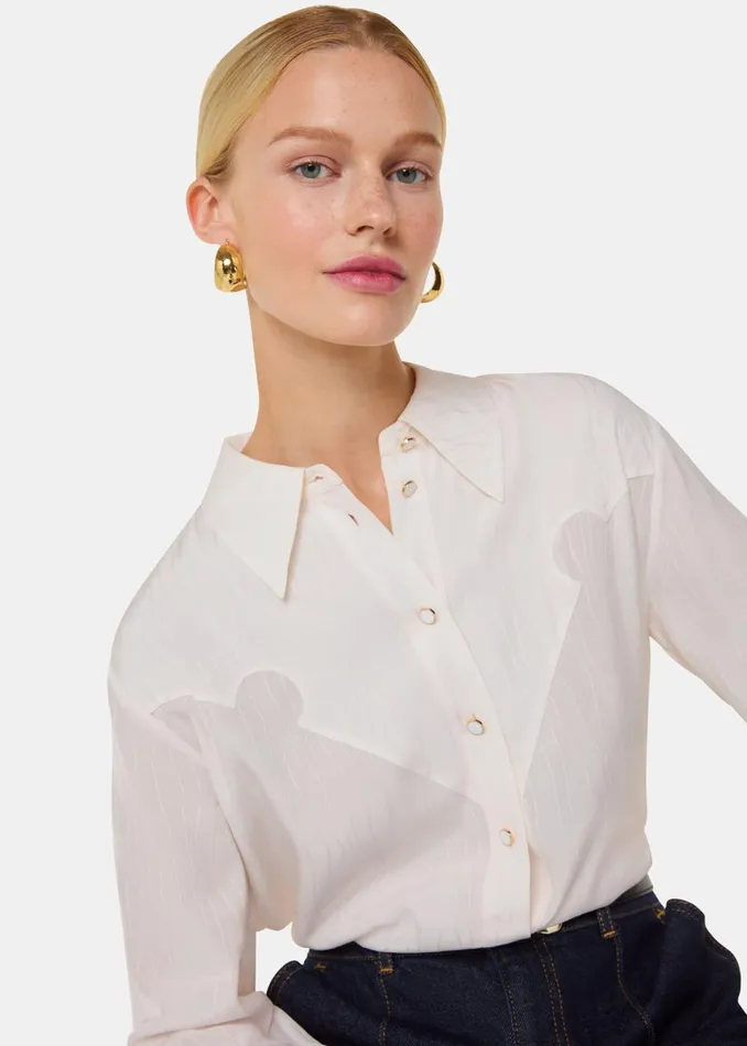 Women Tailoring Whistles Ivory Orla Western Detail Shirt