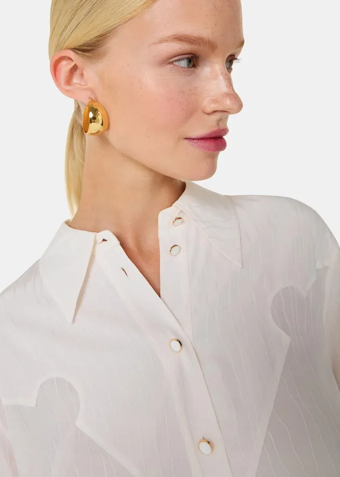 Women Tailoring Whistles Ivory Orla Western Detail Shirt