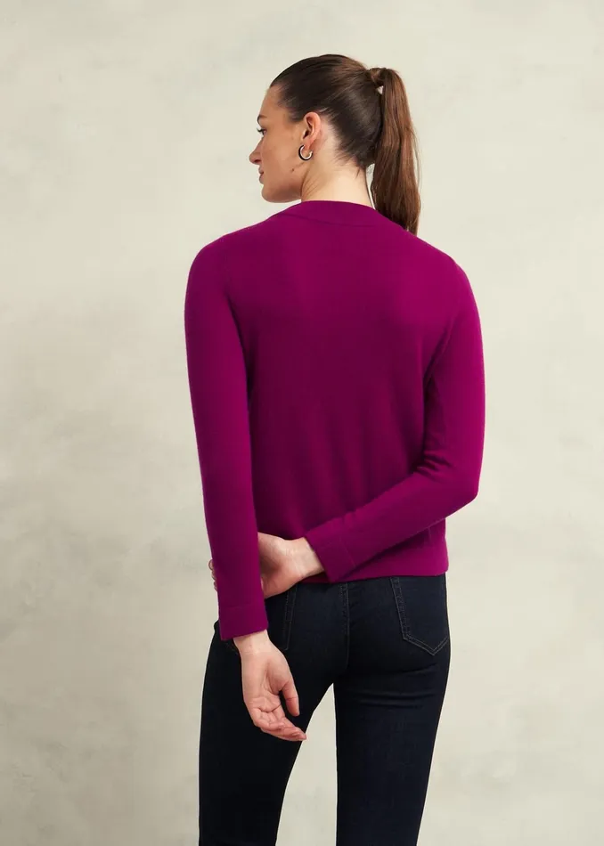 Women Talia Wool Cashmere Jumper Dahlia Purple Hobbs Jumpers and Cardigans