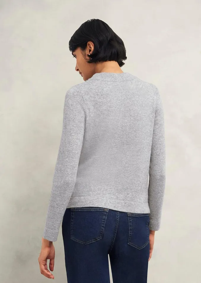 Women Talia Wool Cashmere Jumper Grey Marl Hobbs Jumpers and Cardigans