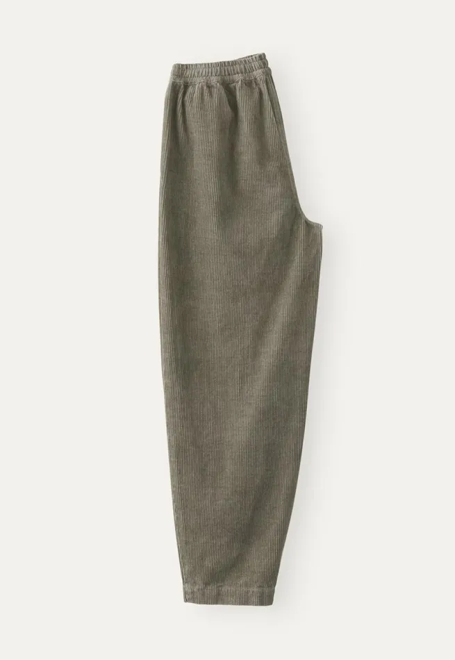 Women Tapered Trousers Sage Grey Poetry Fashion Trousers and Shorts
