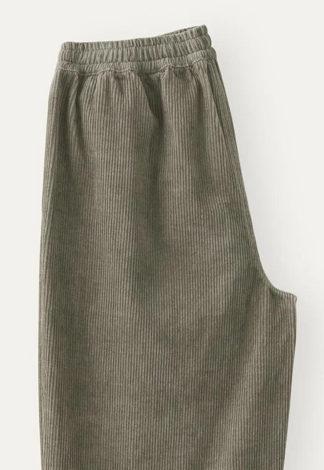 Women Tapered Trousers Sage Grey Poetry Fashion Trousers and Shorts