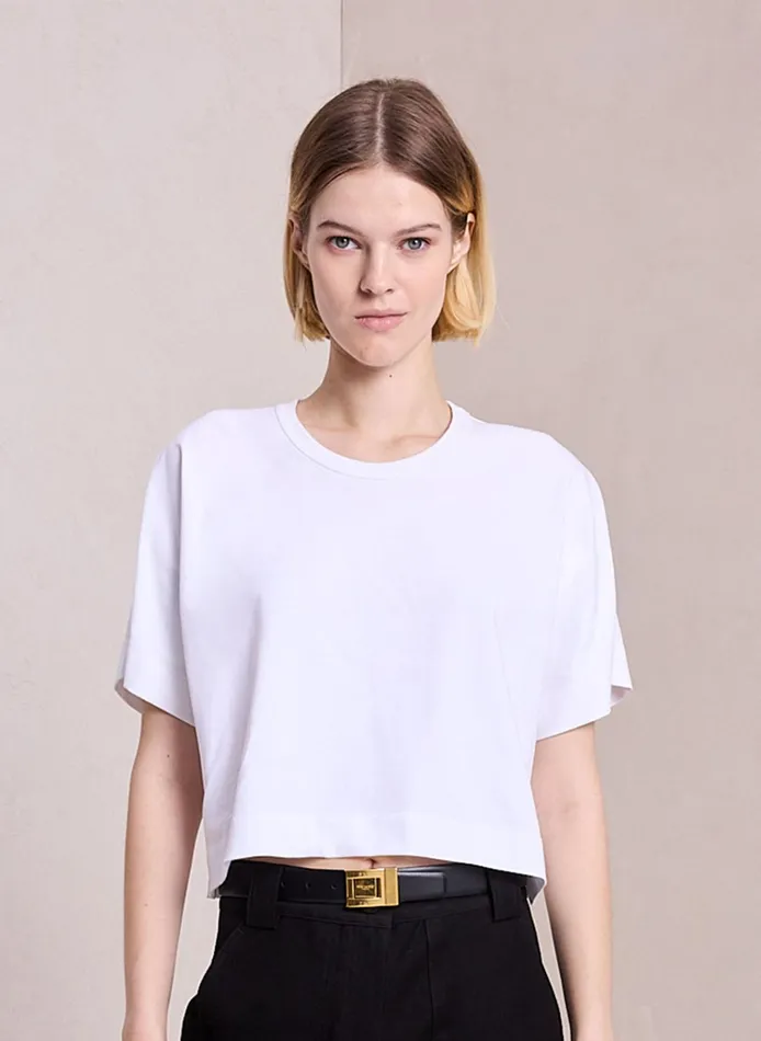 Women Tees and Tanks ALC Oliver Cotton Jersey Tee White