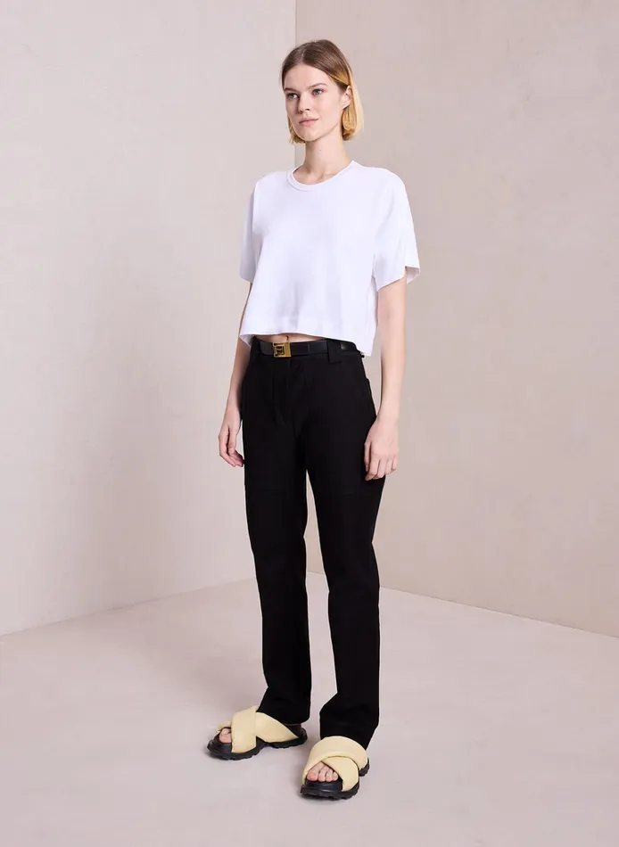 Women Tees and Tanks ALC Oliver Cotton Jersey Tee White
