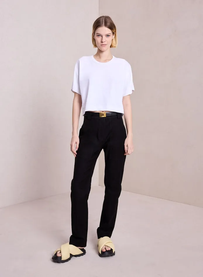 Women Tees and Tanks ALC Oliver Cotton Jersey Tee White