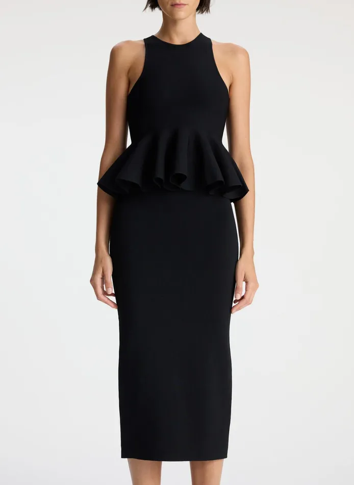 Women Tees and Tanks ALC Talia Peplum Knit Top Black