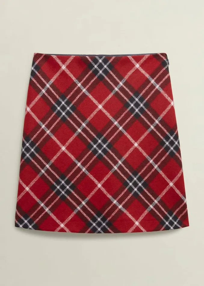 Women Teia Wool Skirt Red Multi Hobbs Skirts