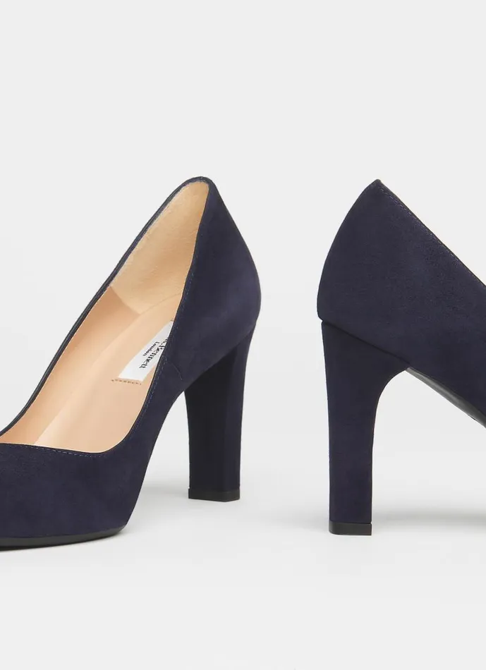 Women Tess Navy Suede Courts Navy Blue LKBennett Court Shoes Women Tess Navy Suede Courts Navy Blue LKBennett Court Shoes