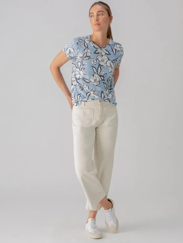 Women The Perfect Tee Blue Bliss Floral Sanctuary Clothing Tees and Tops