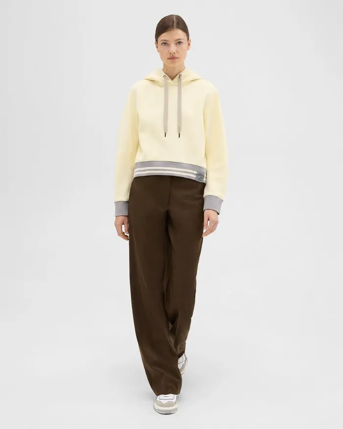 Women Theory Suits Adjustable Wool Gabardine Pant Brown