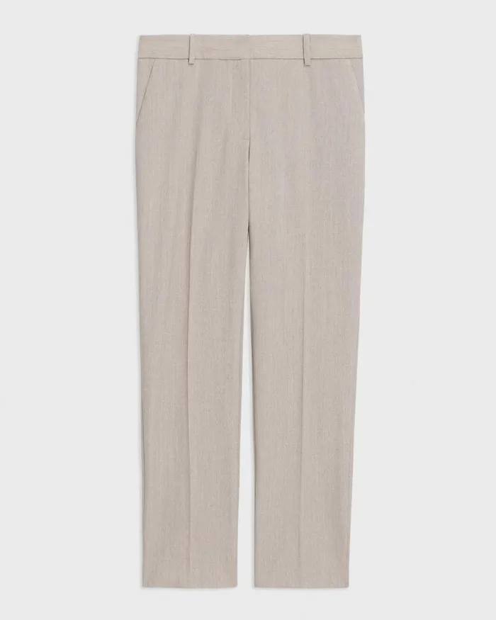 Women Theory Suits Treeca Pant In Good Wool Sand Melange