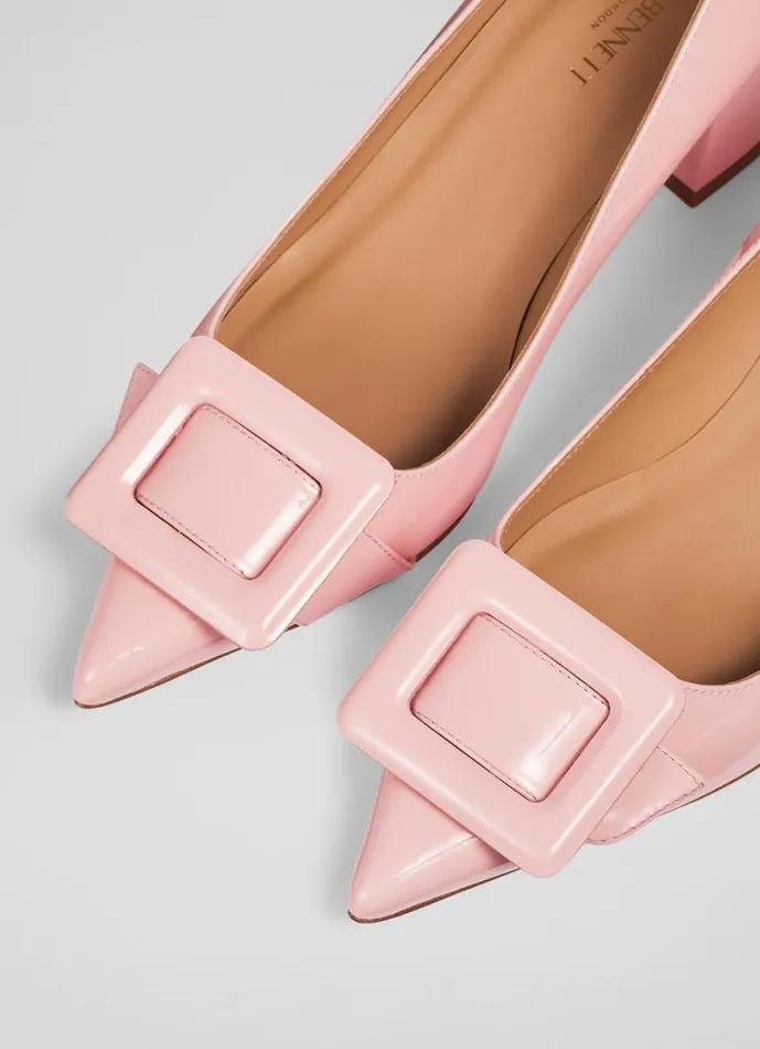 Women Tia Pink Patent BuckleDetail Courts Pink LKBennett Court Shoes Women Tia Pink Patent BuckleDetail Courts Pink LKBennett Court Shoes